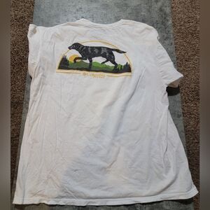 Columbia PHG white shirt for men black retriever dog short sleeve size XL